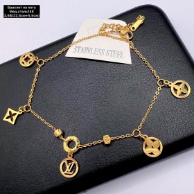 Браслет мед.сталь14К 10389 ( 22,5 см+ 5,5 см.) на ногу 